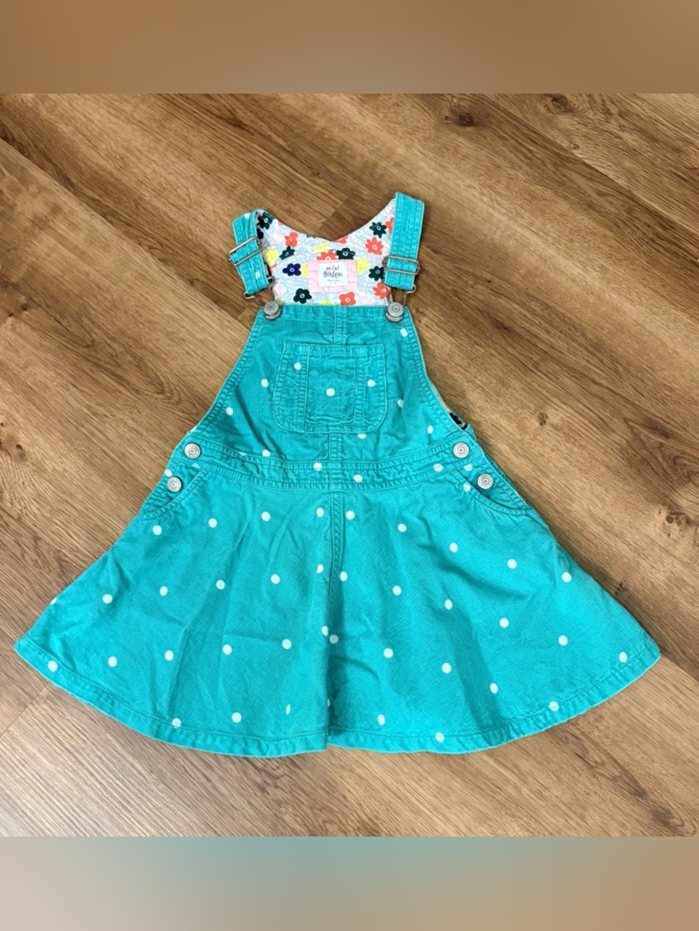 Mini Boden Green Dress Overalls